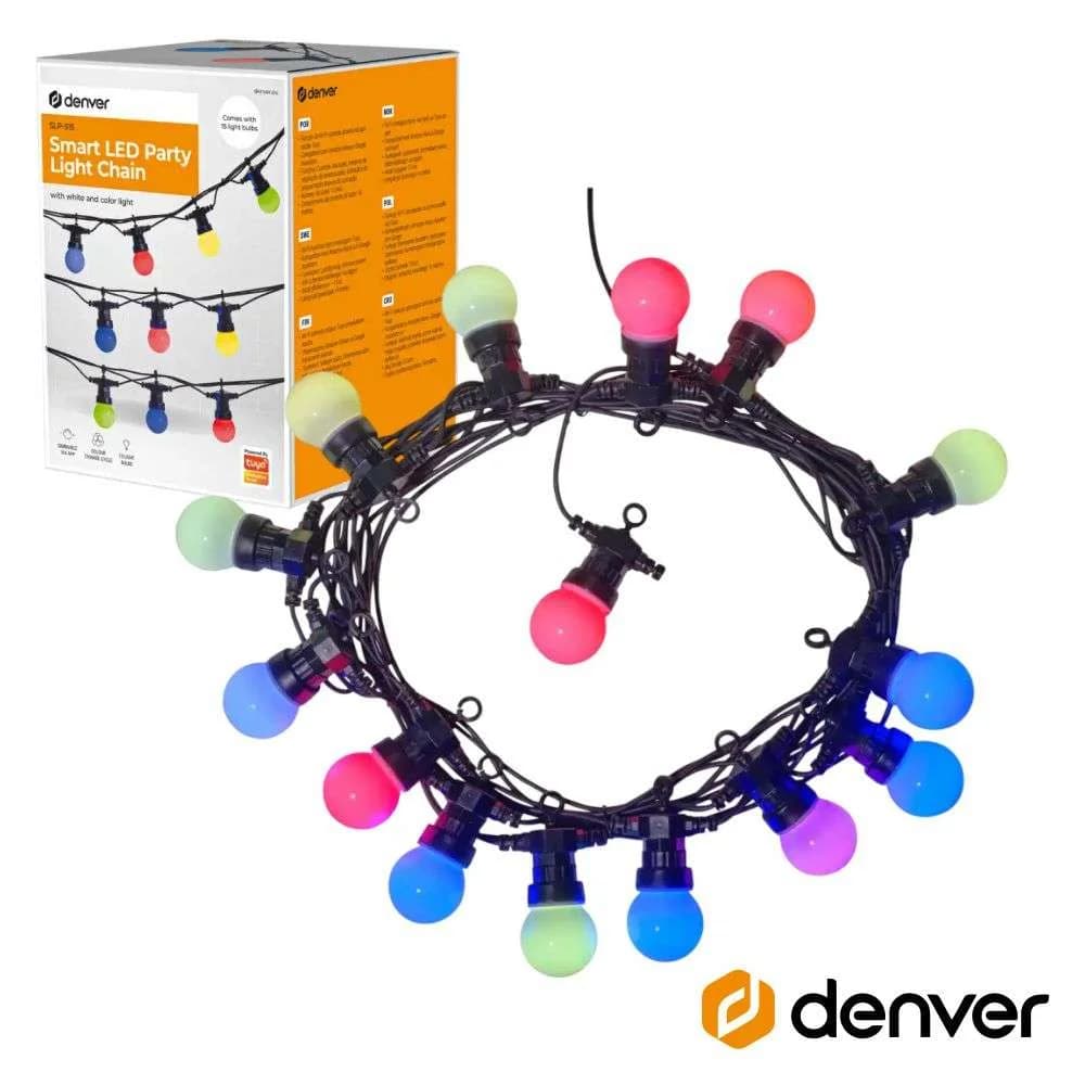 Corrente de Iluminação C/ Lâmpadas RGB 14m WIFI TUYA DENVER