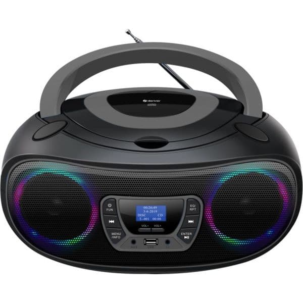 Denver Rádio CD Portátil TDB-212GR Bluetooth DAB+ Cinzento