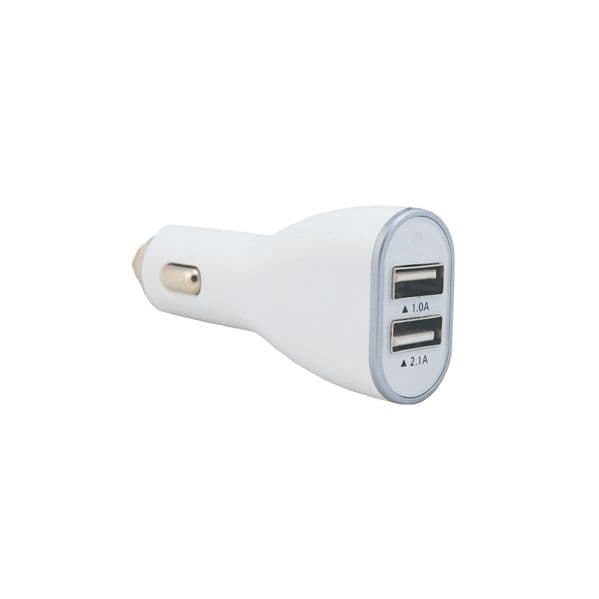 Sinos Carregador DC 12V 2 x USB 2.1A + 1A, branco - SXI-756