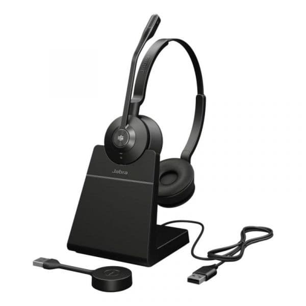 Jabra Engage 55 SE Headset Binaural Sem Fios Até 150m com Microfone Boom Preto