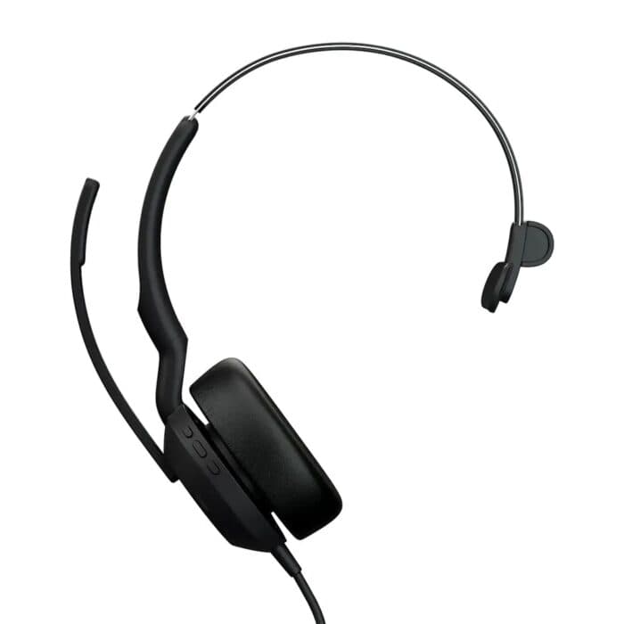 Jabra Evolve2 50 Headset Mono com Cabo USB-A/USB-C Bluetooth para Escritório Preto