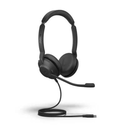Jabra Evolve2 30 SE Headset USB-C/A para Escritório com Microfone e Proteção Auditiva Preto