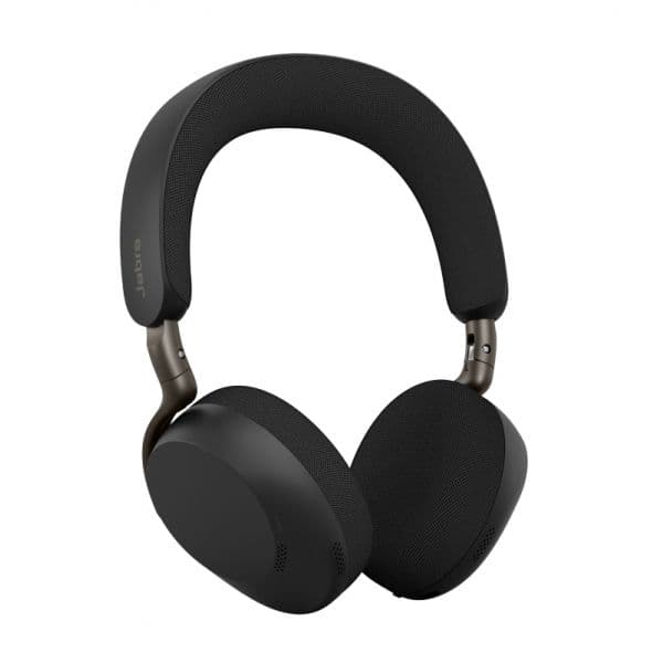 Jabra Evolve3 75 MS Auscultadores Sem Fios Bluetooth Link390a Preto com Cancelamento de Ruído, Microfone IA e Carregamento Sem Fios