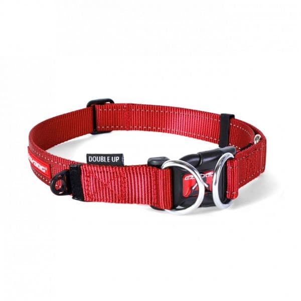 EzyDog Coleira Double Up Vermelho XL