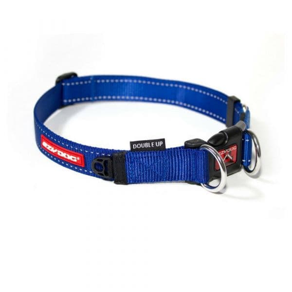 EzyDog Coleira Double Up Azul S