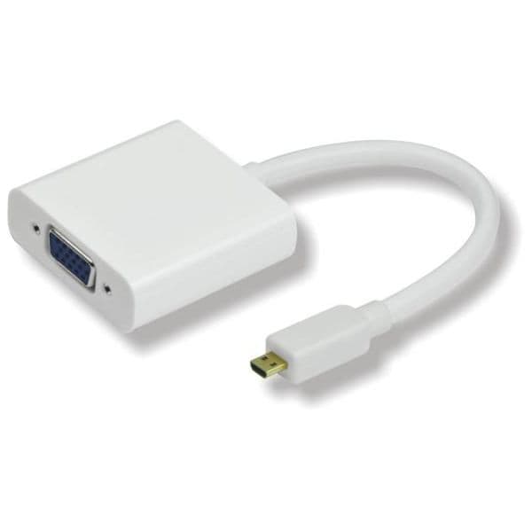 MicroConnect Adaptador de Cabo de Vídeo HDMIDVGA Micro HDMI para VGA 0,25m Branco