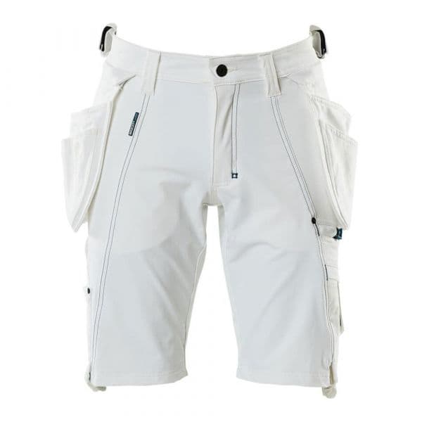 Mascot Advanced 17149 Short Trousers With Hanging Pockets Branco 52