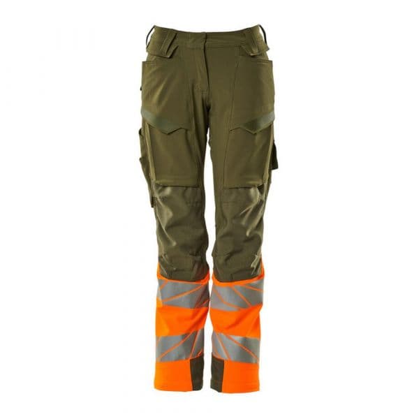 Mascot Accelerate Safe 19178 Big Trousers With Knee Pad Pockets Verde 48 / 32