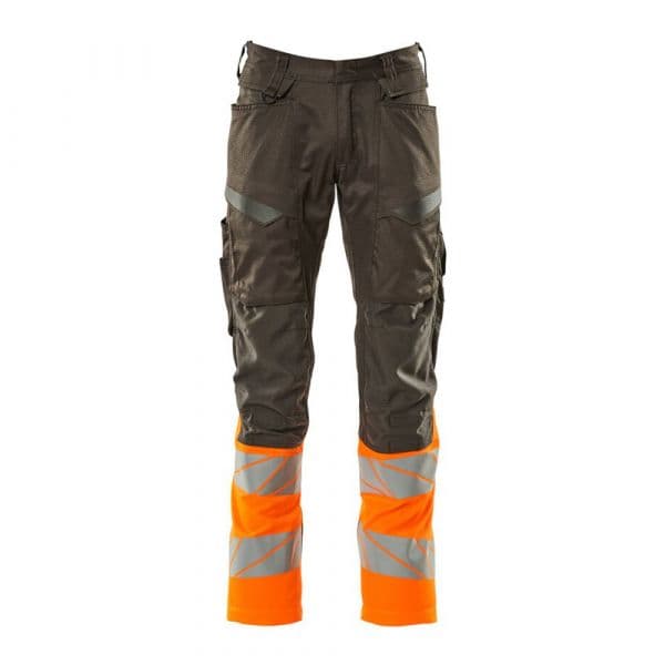 Mascot Accelerate Safe 19679 Big Trousers With Knee Pad Pockets Castanho 47 / 32