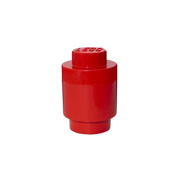 LEGO Caixa Guarda Legos Redonda Vermelho