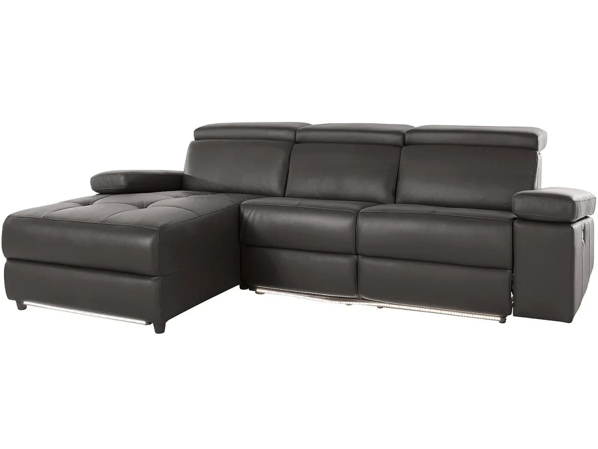Pareli | Sofá de 2 lugares com função Relax Manuel em tecido cinzento