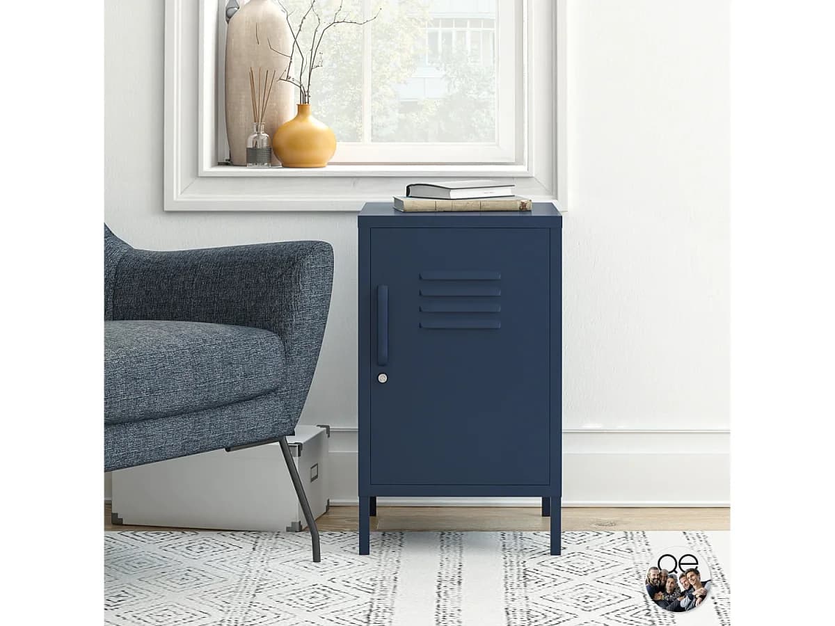 Mesa de centro com 1 prateleira em MDF cinzento