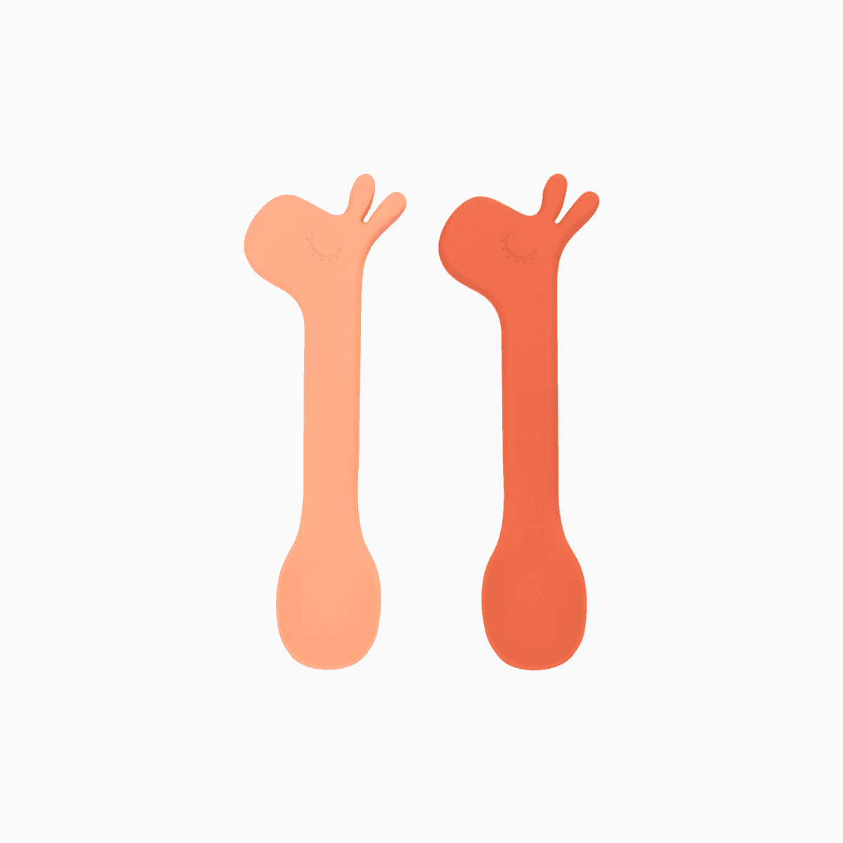 Done By Deer Pack 2 Colheres Silicone Papaya