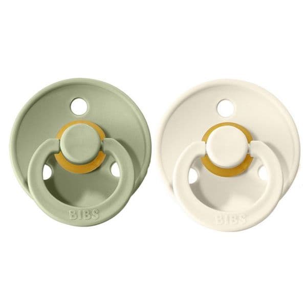 Bibs Pack 2 Chupetas Baby Sage/Ivory 6-18m