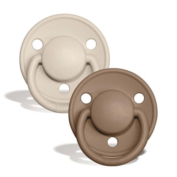 Bibs de Lux Pack 2 Chupetas Látex 0-6M Vanilla/Dark Oak
