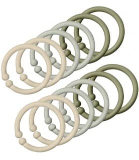 Bibs 12 Argolas Loops Vanilla/sage/olive