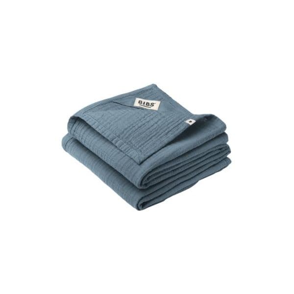 Bibs 2 Fraldas Musselina Petrol