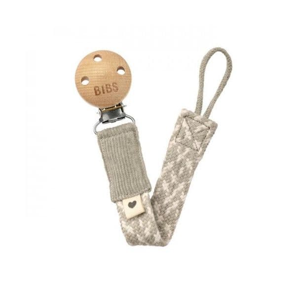 Bibs Prende-Chupeta em Trança Sand/Ivory