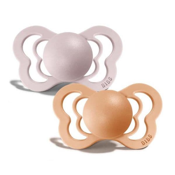Bibs Couture 2 Chupetas Látex 6-18M Pink Plum/Peach