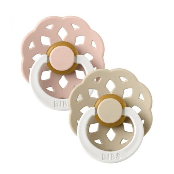 Bibs Boheme 2 Chupetas Látex 0-6M Blush Glow/Vanilla Glow