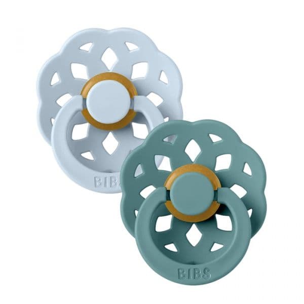 Bibs Boheme 2 Chupetas Látex 6-18M Baby Blue/Island Sea