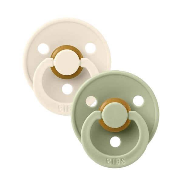Bibs Colour 2 Chupetas Symmetrical 0-6M Ivory/Sage