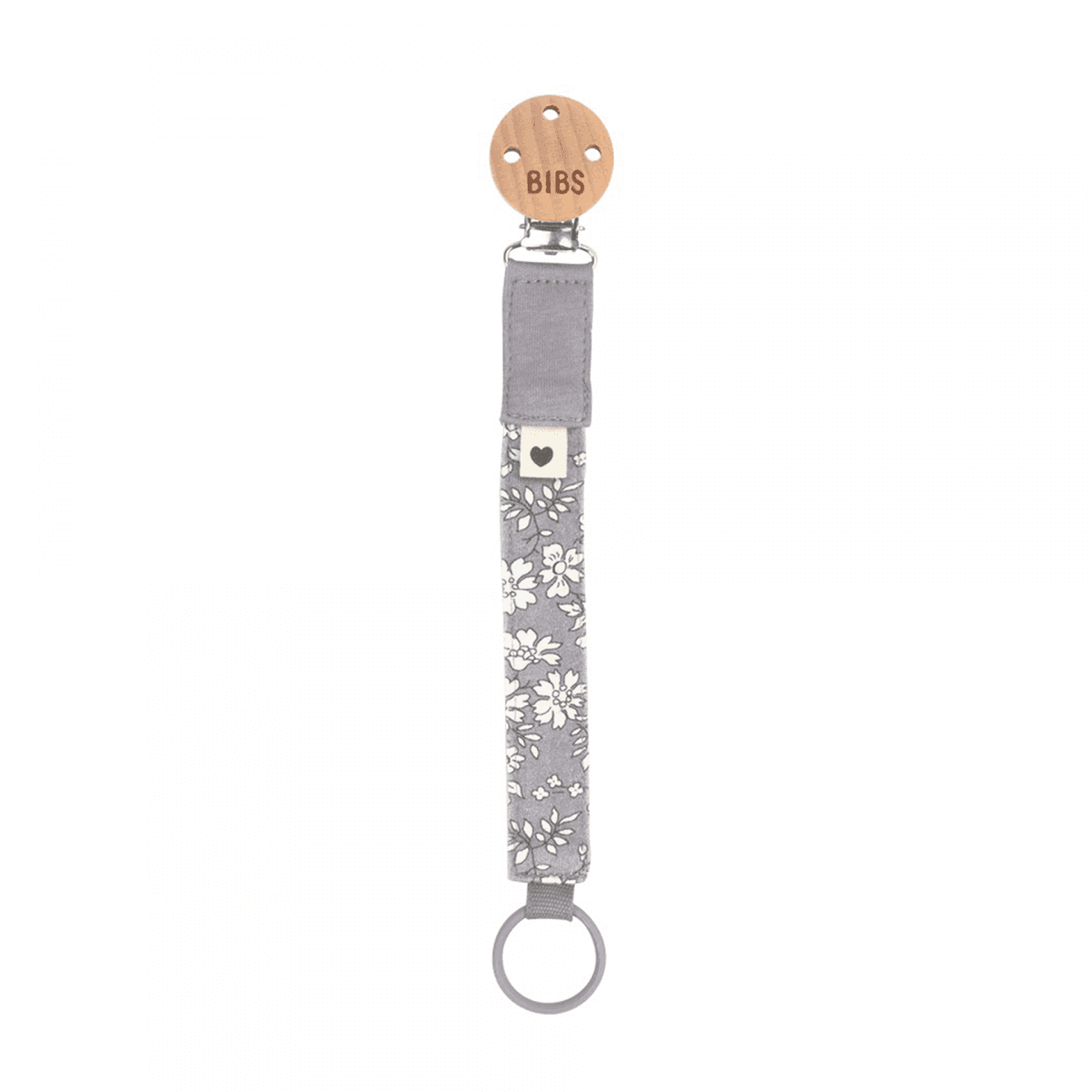 Bibs Prende Chupetas Liberty Fossil Grey