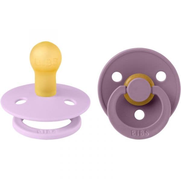 Bibs Colour 2 Chupetas Latex 0-6M Violet Sky/Mauve