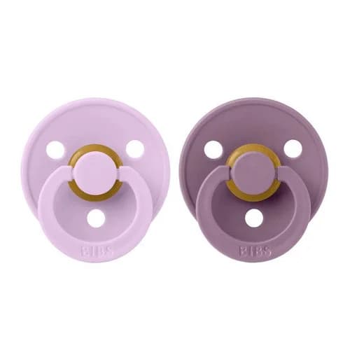 BIBS 2 Chupetas Colour Látex Redonda Violet Sky/Mauve 6-18M