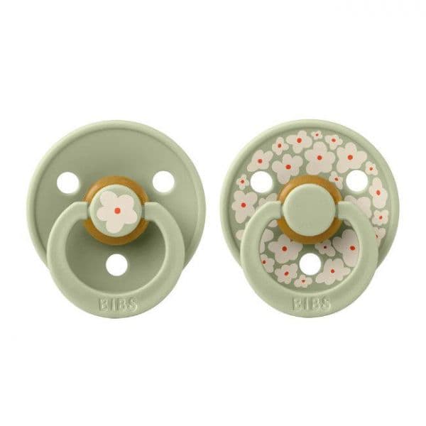 Bibs Colour 2 Chupetas Látex Redonda 6-18M Jasmine Sage