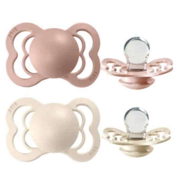 Bibs Pack 2 Chupetas Blush/Evory Tam. 2 6-18 m