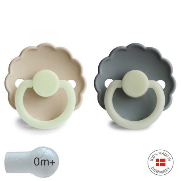 Frigg Daisy Chupeta Night Silicone Bege/cinza 0-6M
