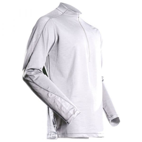 Mascot Customized 22681 Long Sleeve Shirt With Half Zipper Branco 2XL