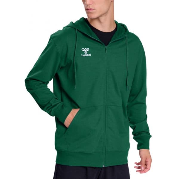 Hummel Sweatshirt com Capuz Hmlgo 2.0 Zip Hoodie 224837-6140 L Verde