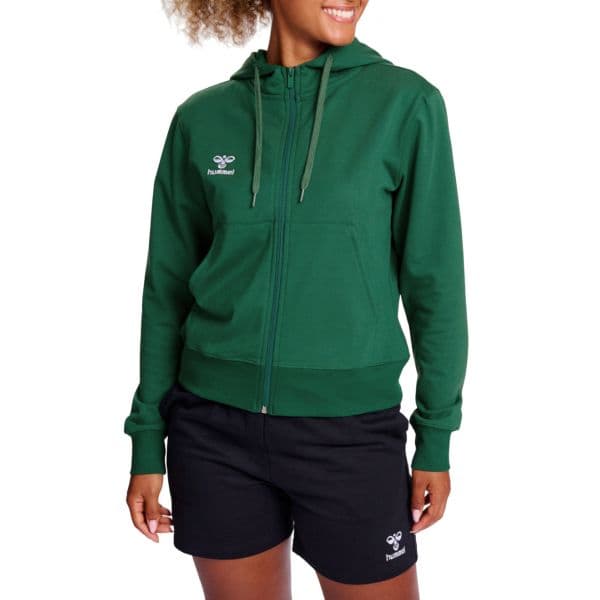 Hummel Sweatshirt com Capuz Hmlgo 2.0 Zip Hoodie Woman 224839-6140 M Verde