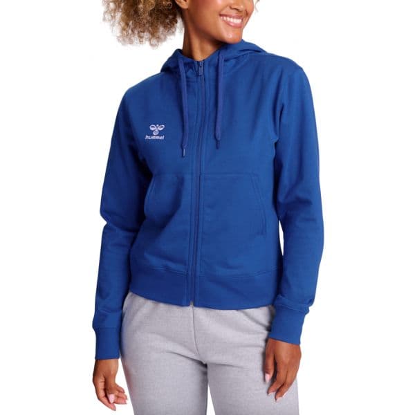 Hummel Sweatshirt com Capuz Hmlgo 2.0 Zip Hoodie Woman 224839-7045 S Azul