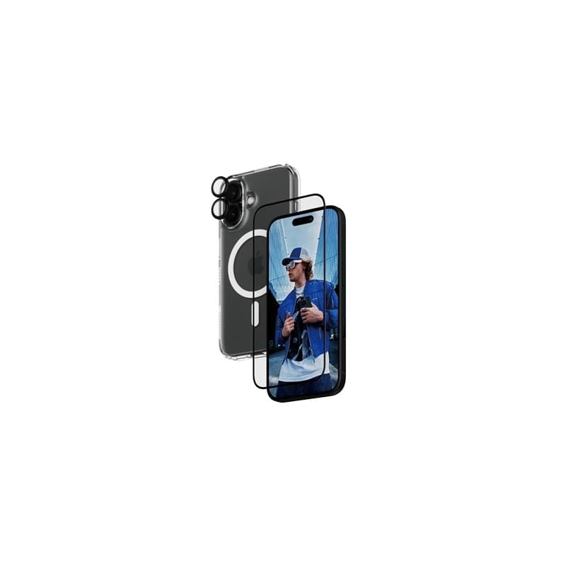 PanzerGlass Película D3O para iPhone 16 Black