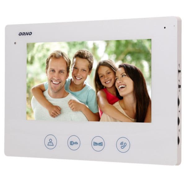 Orno Monitor de Vídeo de 7´´ Ultrafino para Extensão de Vídeo Porteiro Branco O O - OR-VID-ME-1056MV/W