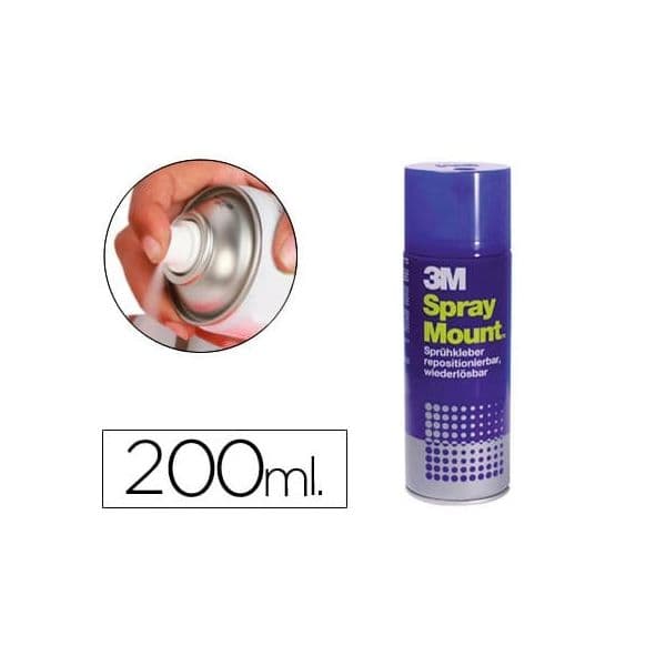 3M Cola Spray Adesiva Reposicionável SCOTCH MOUNT 200ml/400ml