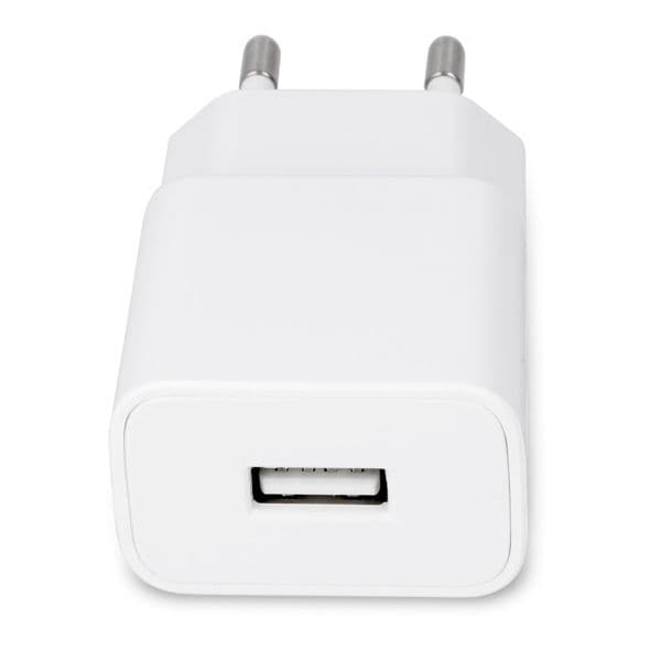 MAXLIFE Alimentador/Carregador USB 5V 2.1A Branco c/ Cabo USB -> MicroUSB Fast Charge (1 metro) - MXTC-01FCMUB