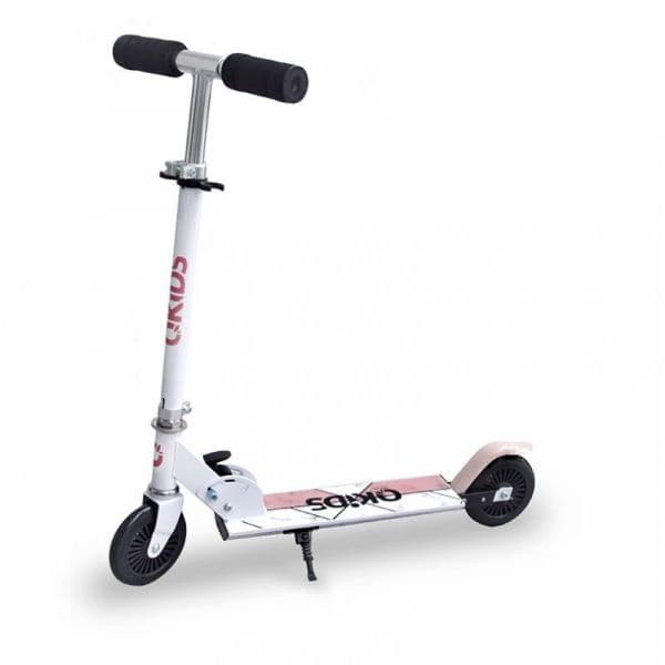QKids Trotinete Aluminio Flo Branco/rosa 36m+