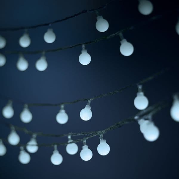 Luzes LED Frosted Balls FB51 5M x30 Br Quente 230V - MI532001