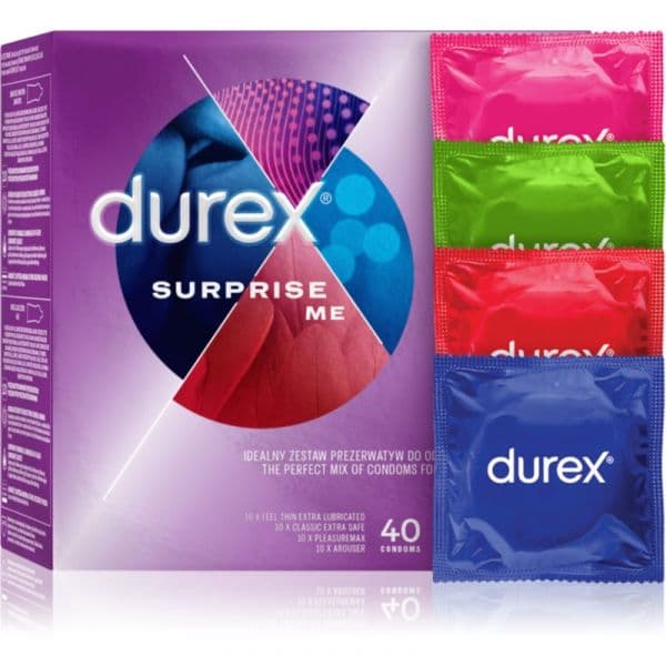 Durex Surprise Me Preservativos Mix 40 Unidades