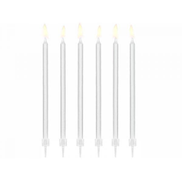 Partydeco Pack Velas Lisas 14cm Branco - 530000064
