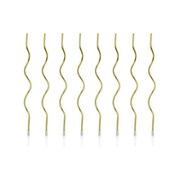 Partydeco Pack Velas Curly Dourado - 530105973