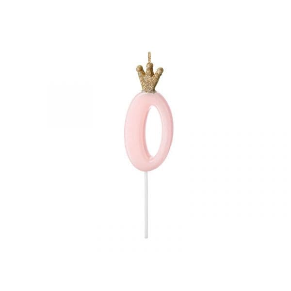 Partydeco Vela Princesa Nº0 Rosa - 530171671