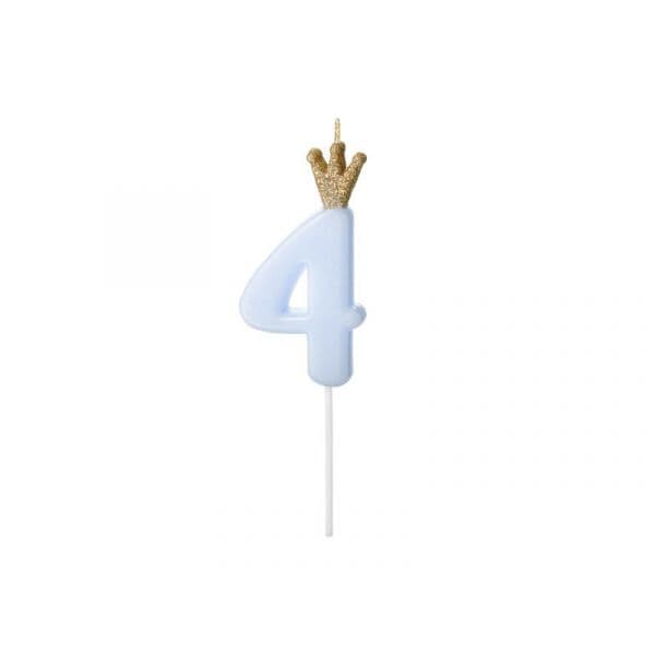 Partydeco Vela Príncipe Nº4 Azul - 530171749