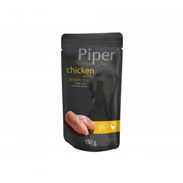 Ração Húmida Piper Platinum Pure Frango & Arroz 150g