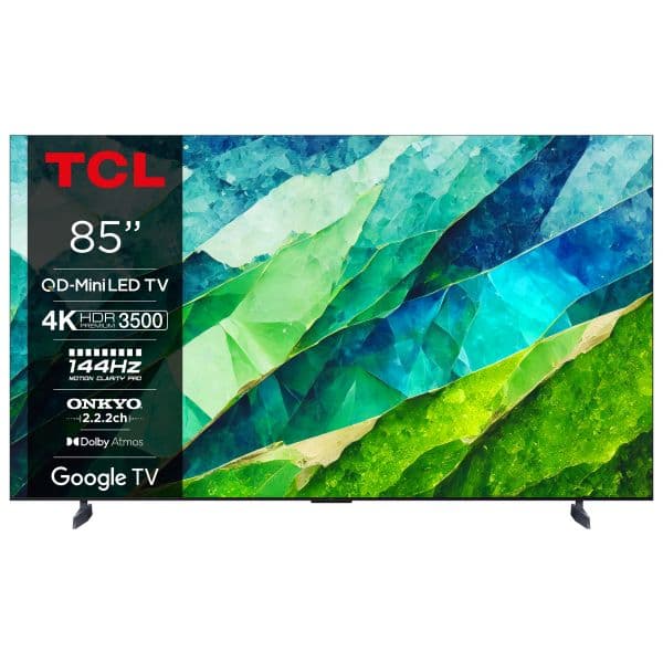 TV TCL 85" 85C855 QD-Mini LED QLED Smart TV Google TV 4K HDR