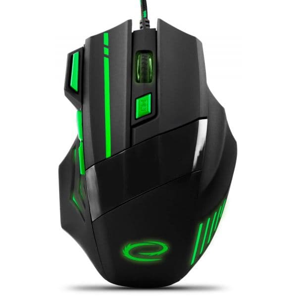 Esperanza Rato Óptico 7D usb 7 Botões 2400DPI Games (wolf Green) - EGM201G